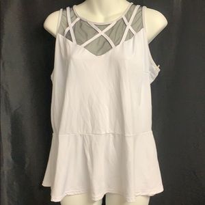 White & black top with sheer size 1X
